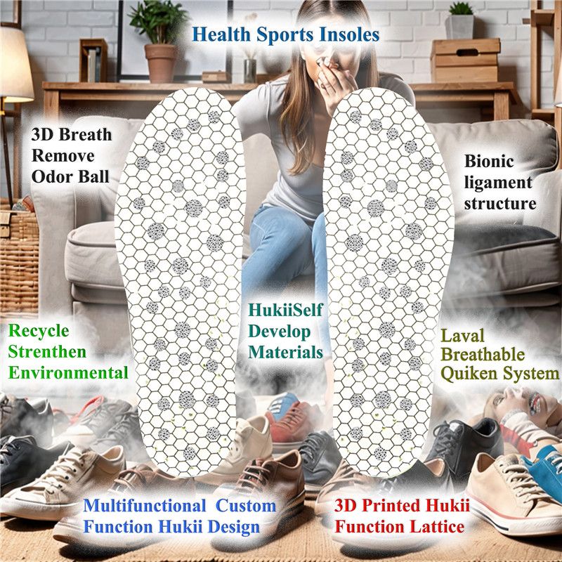 Remove Smelly & Stinky Odor with Breathable Insoles
