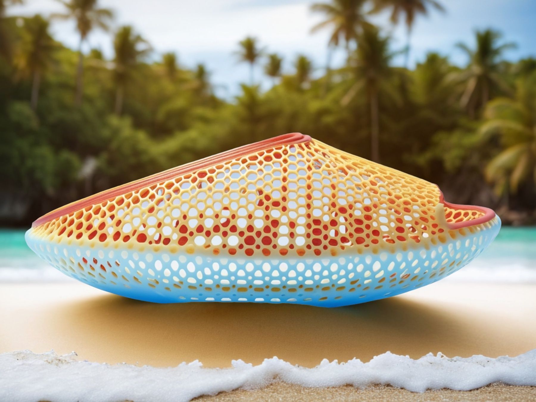 3D Printed Breathable Fashion Custom Light Therapy Energy Slippers